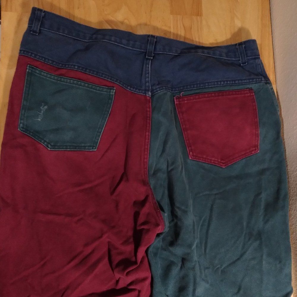 VintageโCapistranoย Color Block Denim JeanโShorts